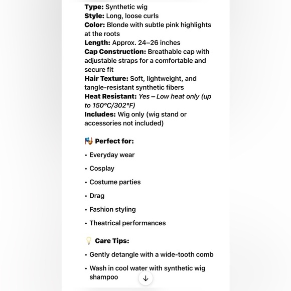 HD Lace Long Curly Blonde Synthetic Wig - Picture 7 of 10